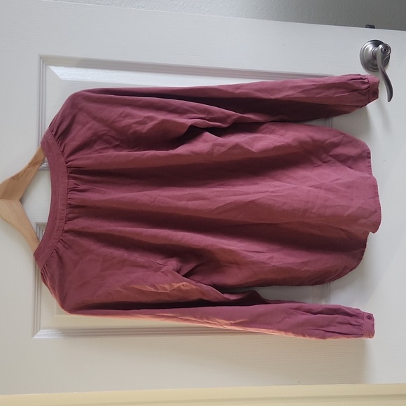 Cloth & Stone Anthropologie longsleeve pink blouse XS - Picture 7 of 8